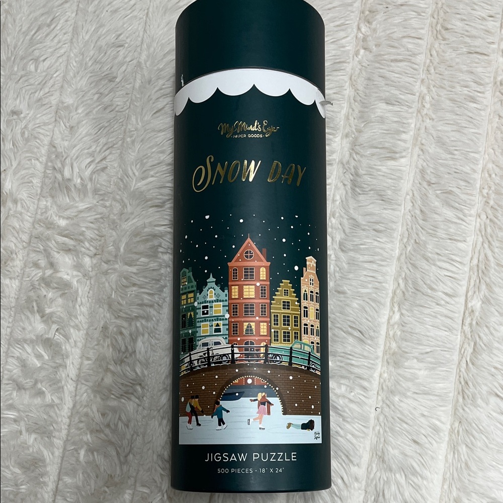 Snow Day Green Jigsaw Puzzle - 500 Piece Holiday Puzzle
